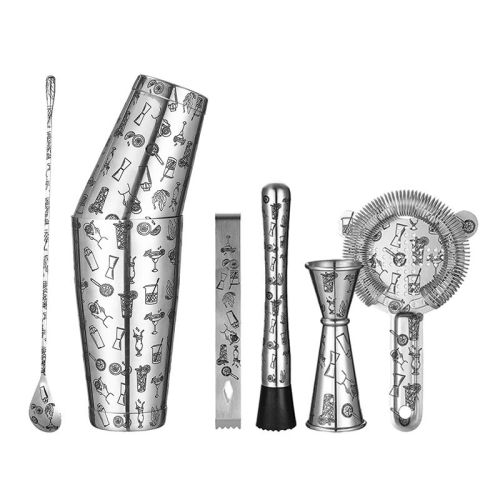 Stainless Steel 7 Piece Cocktail Set Bar Set Stainless Steel 7 Piece Cocktail Set Bar Set